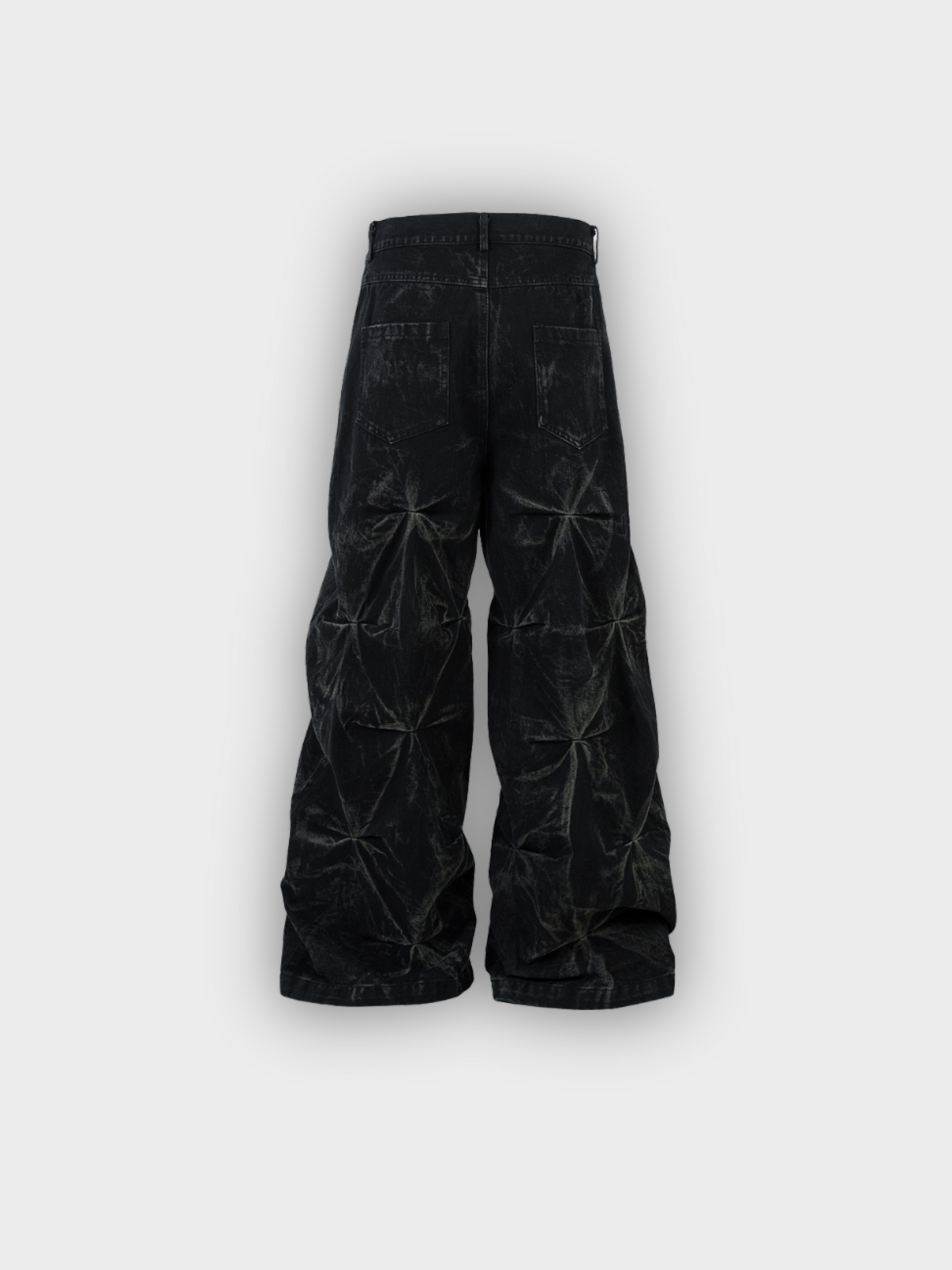 Vintage Pleated Wash Jeans