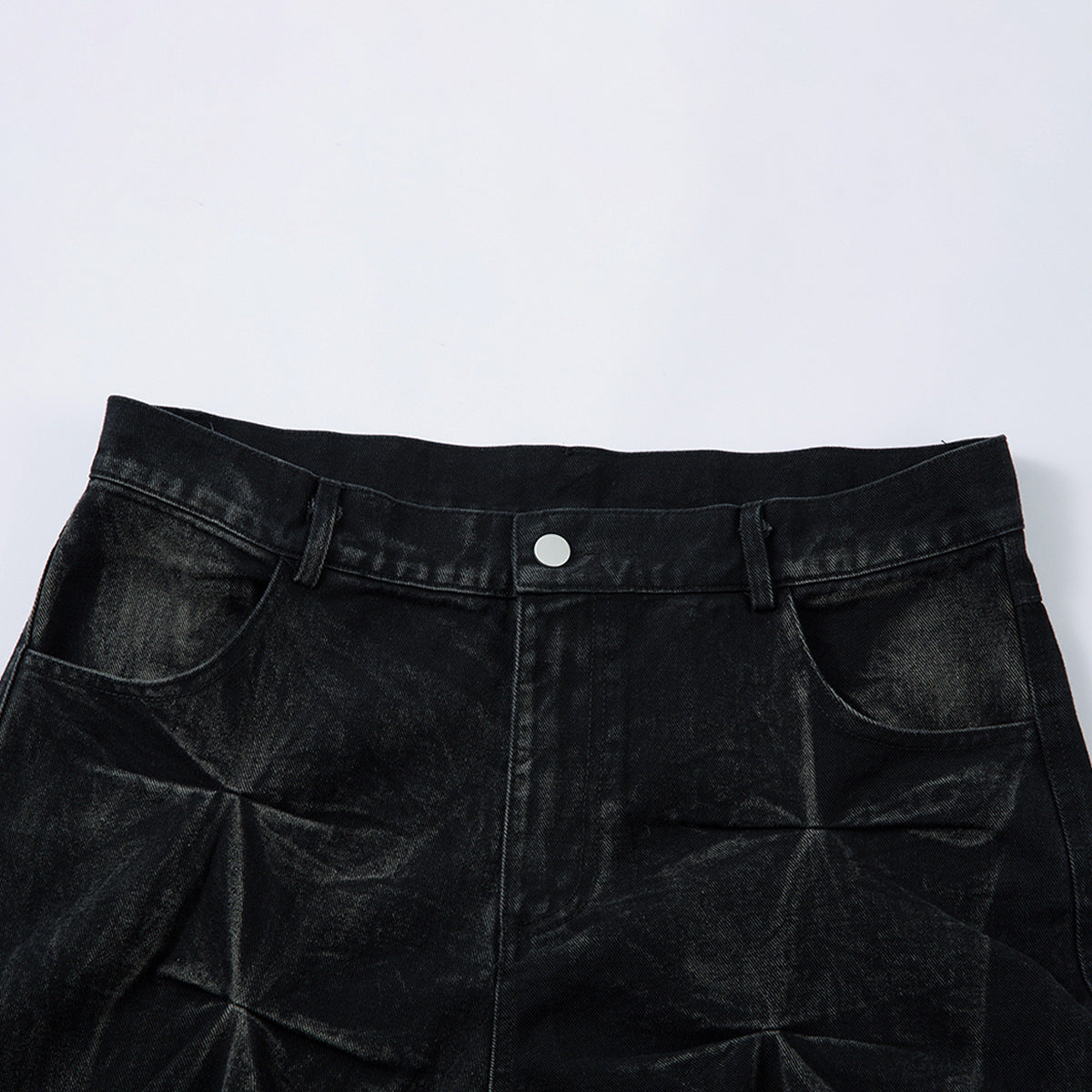 Vintage Pleated Wash Jeans