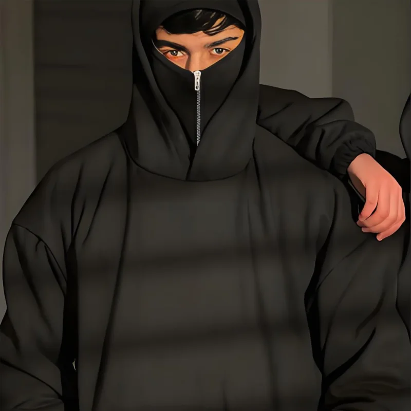 Balaclava Zip Hoodie for Men